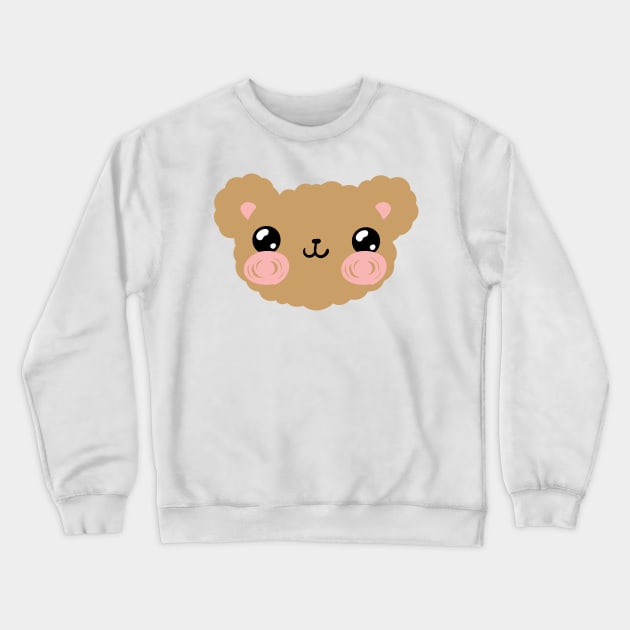 Happy Teddy Bear Pattern Crewneck Sweatshirt by Nikamii